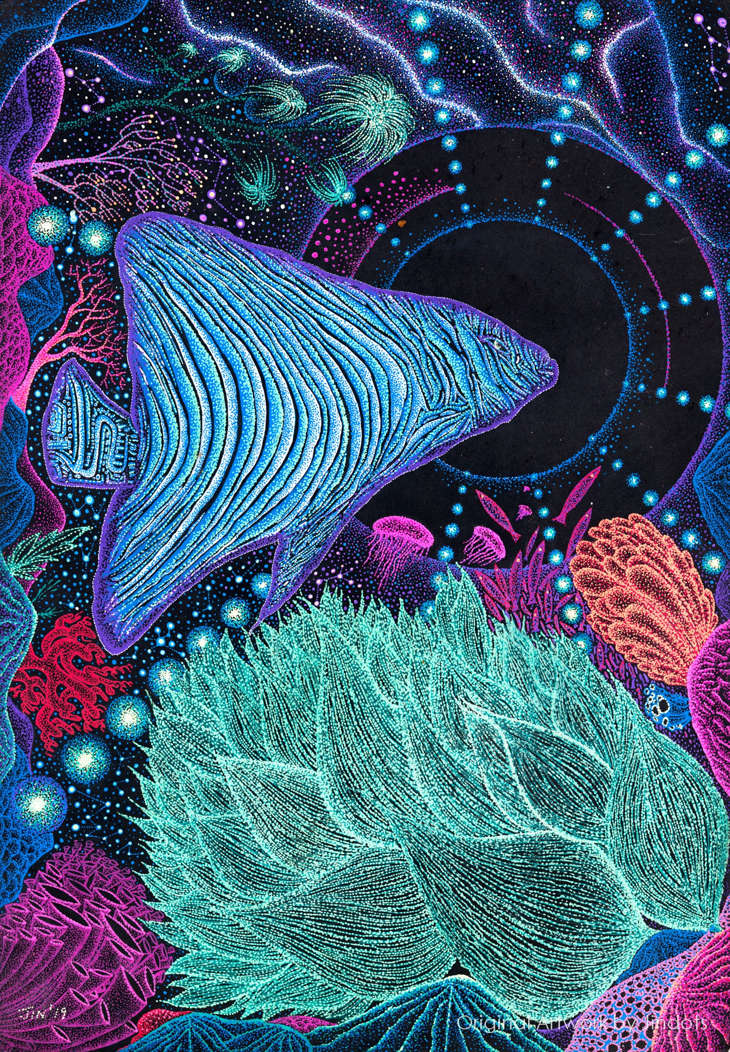 Nemo on Acid, Jindots, pens on paper, 2019