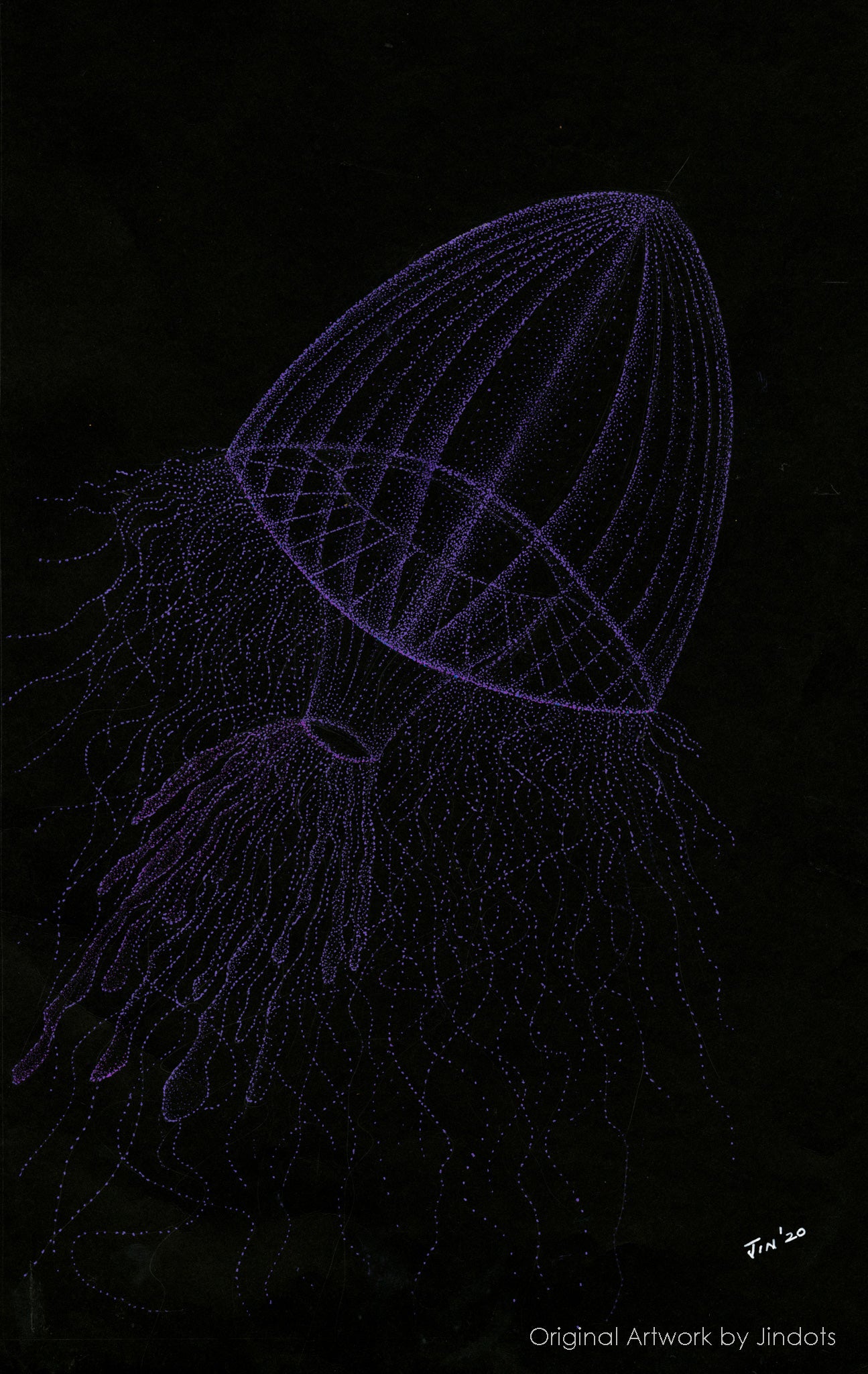 Champions Trip Alone, Jindots, pens on paper, 2020