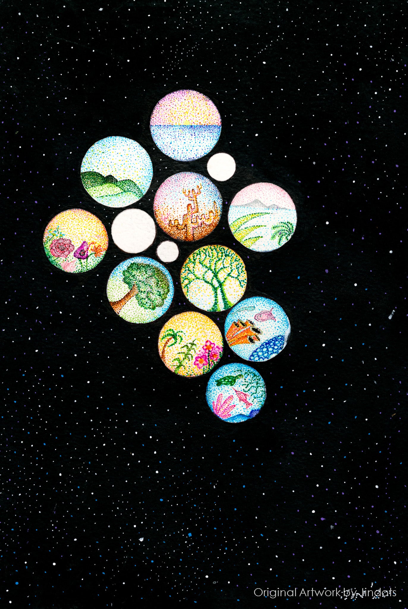 Parallel Universe, Jindots, pens on paper, 2020