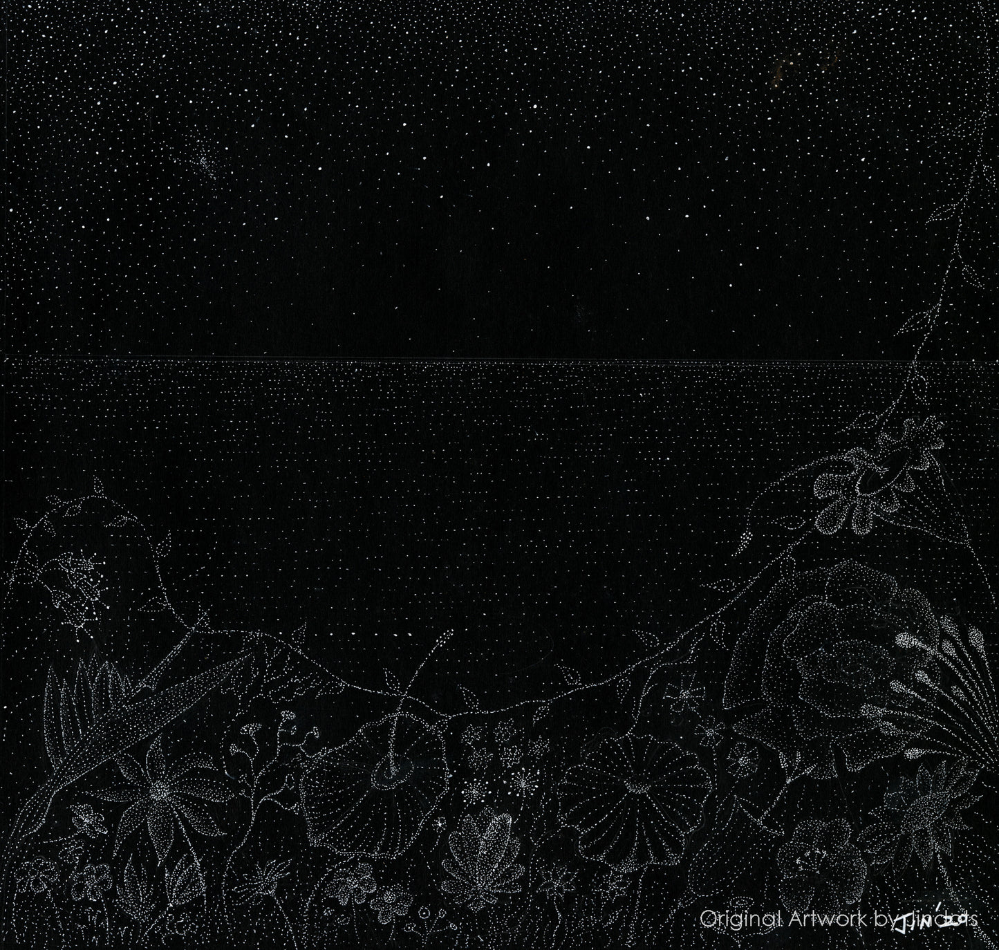 No Moon Magic, Jindots, pens on paper, 2020