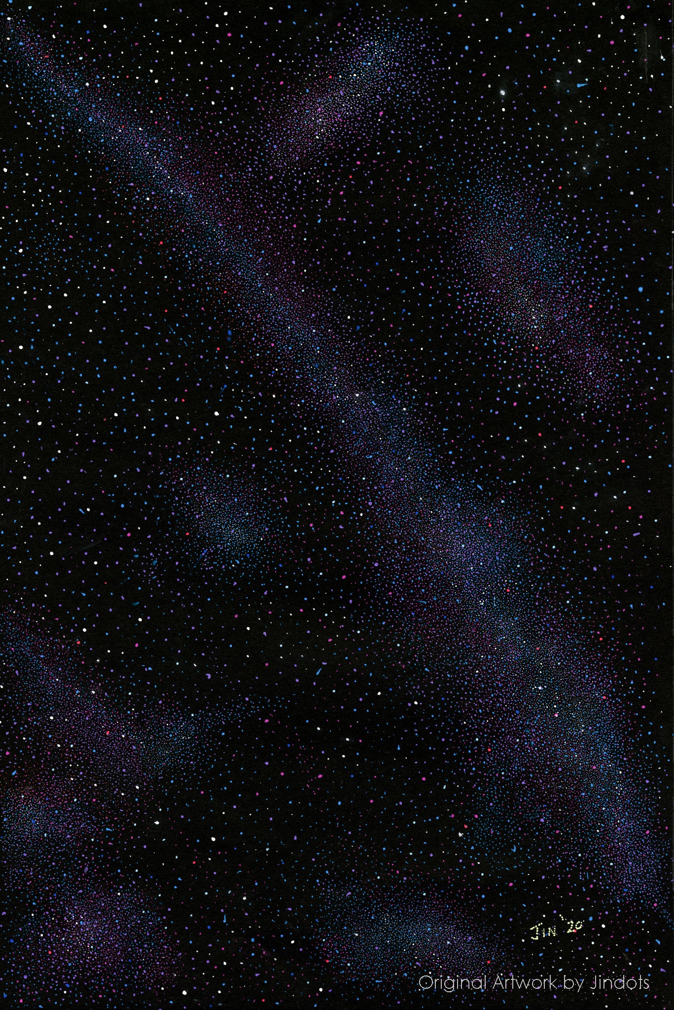 Space is Dots I, Jindots, pens on paper, 2020