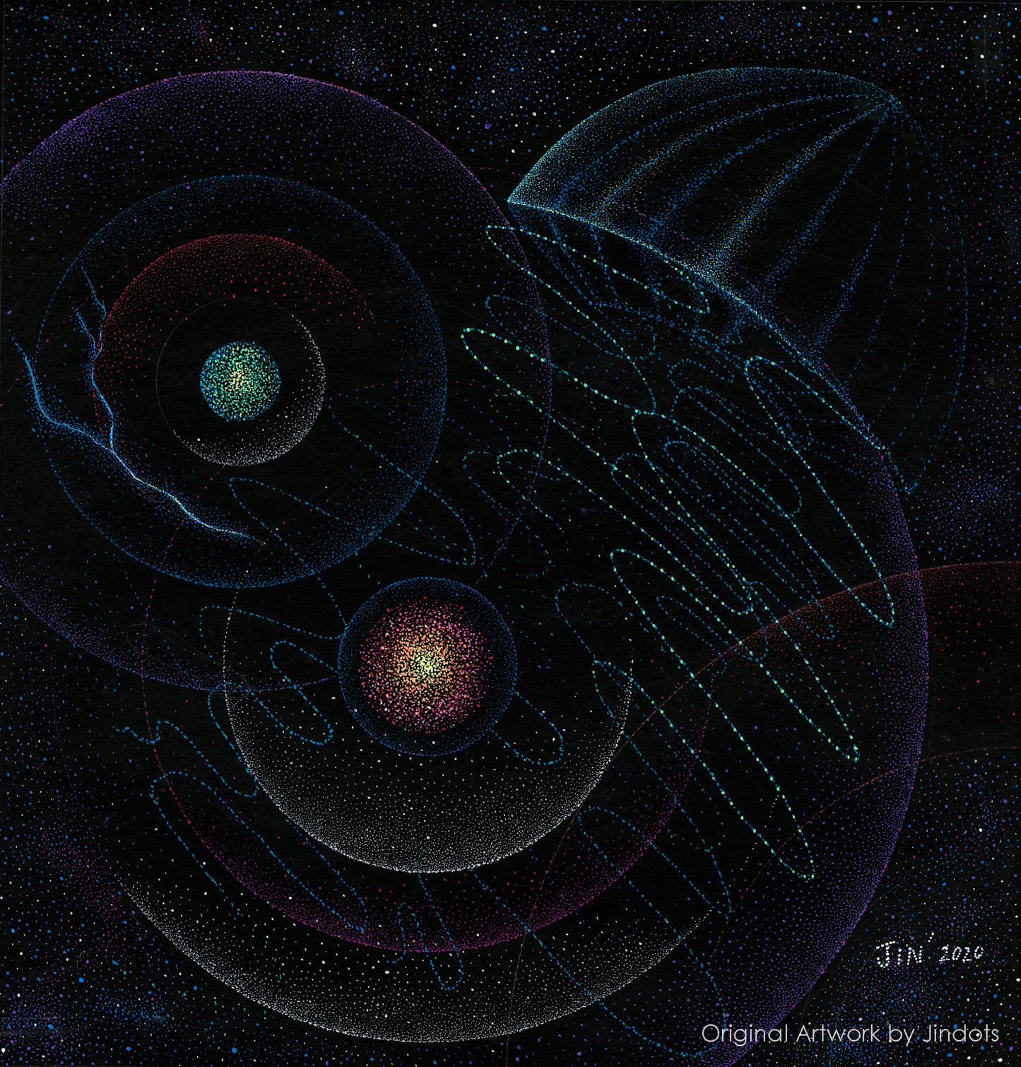 Simply Flow, Jindots, pens on paper, 2020