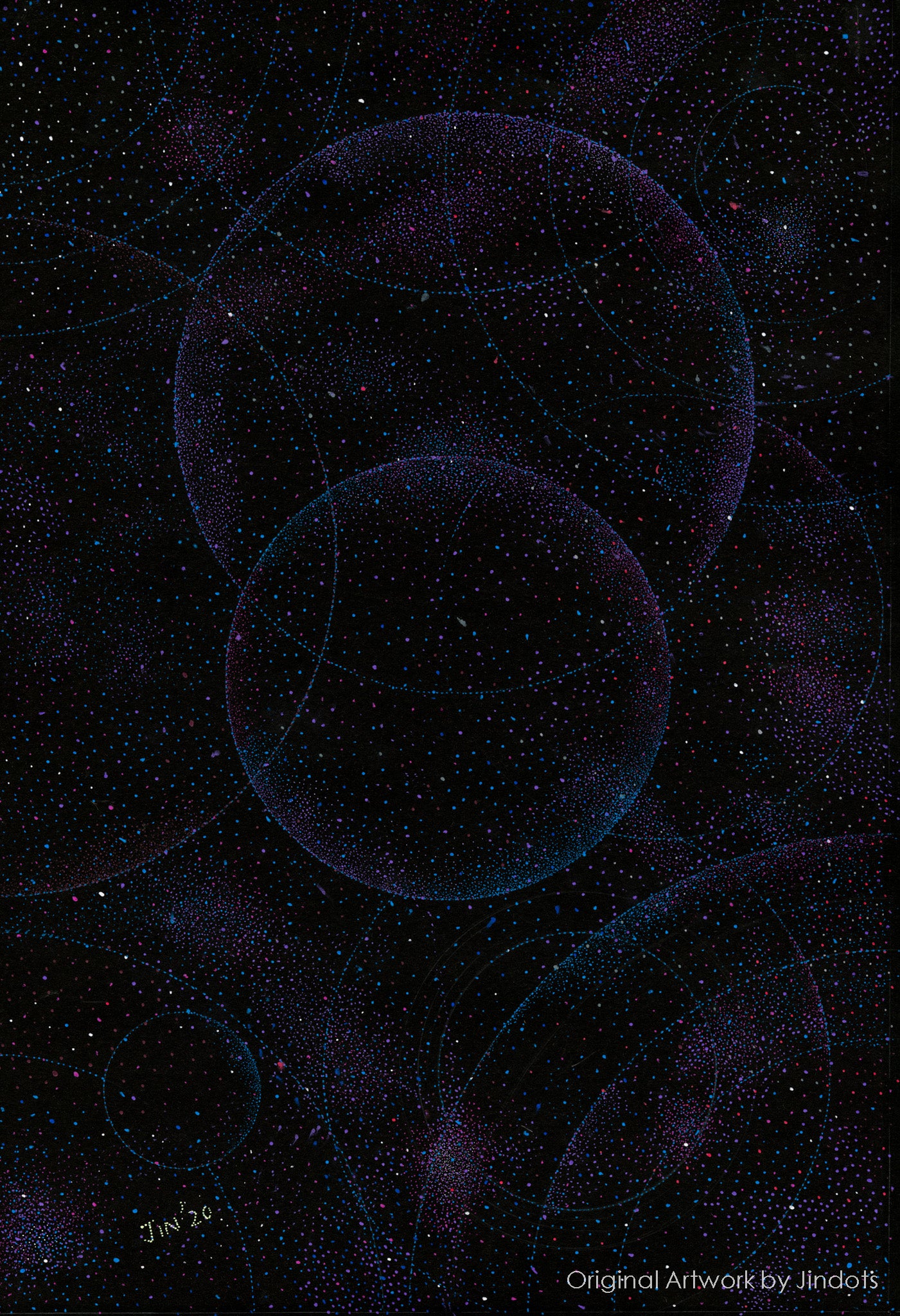 Infinite Universe, Jindots, pens on paper, 2020