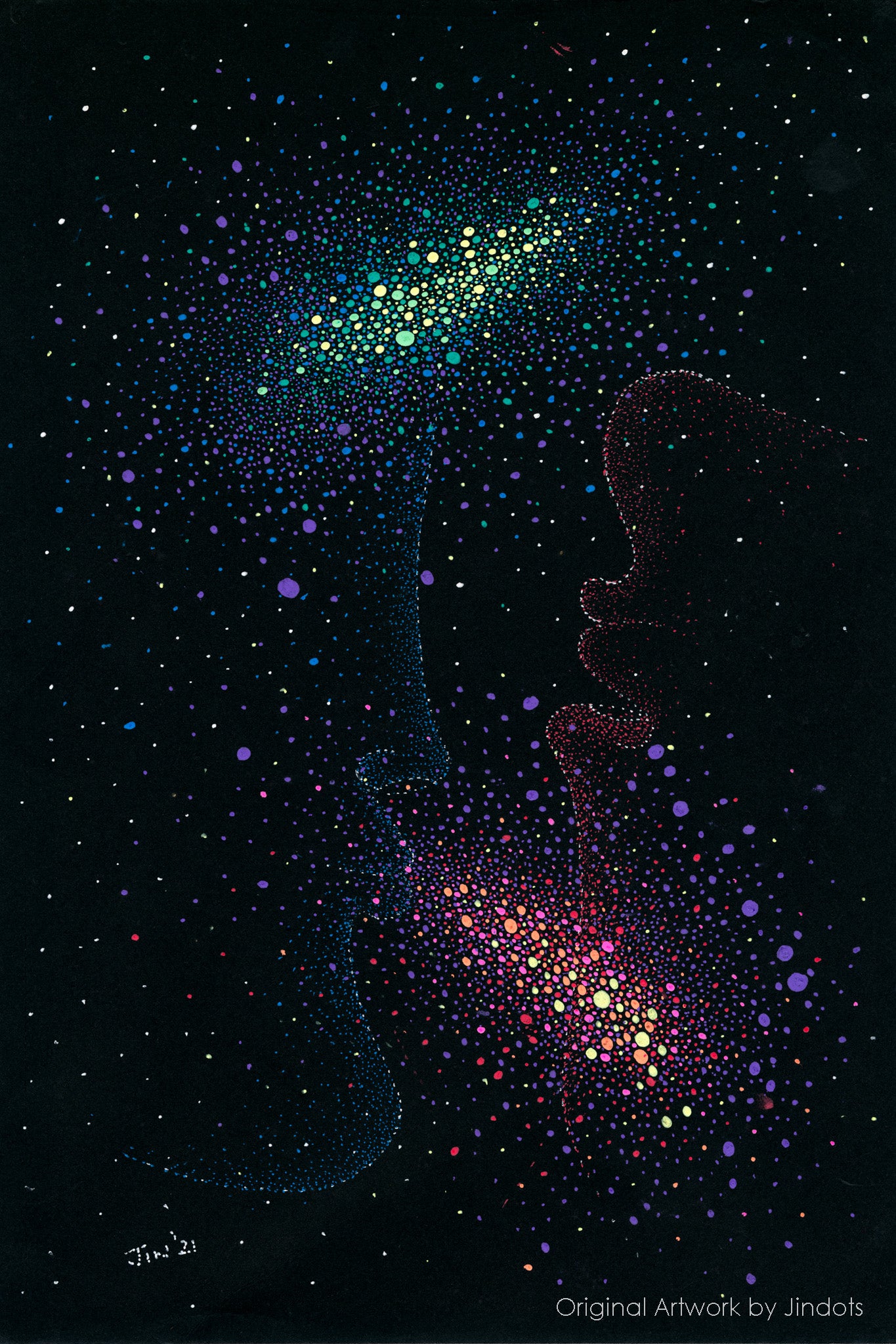 Duality, Jindots, pens on paper, 2021