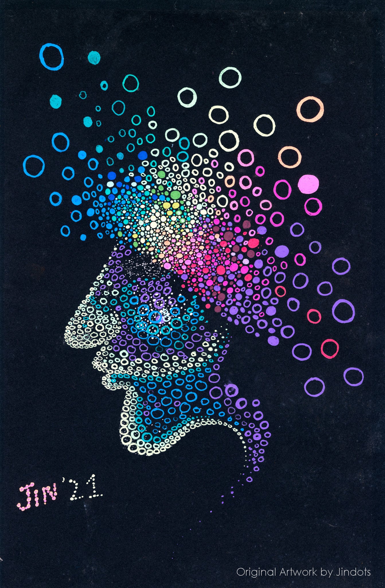 Clowning, Jindots, pens on paper, 2021