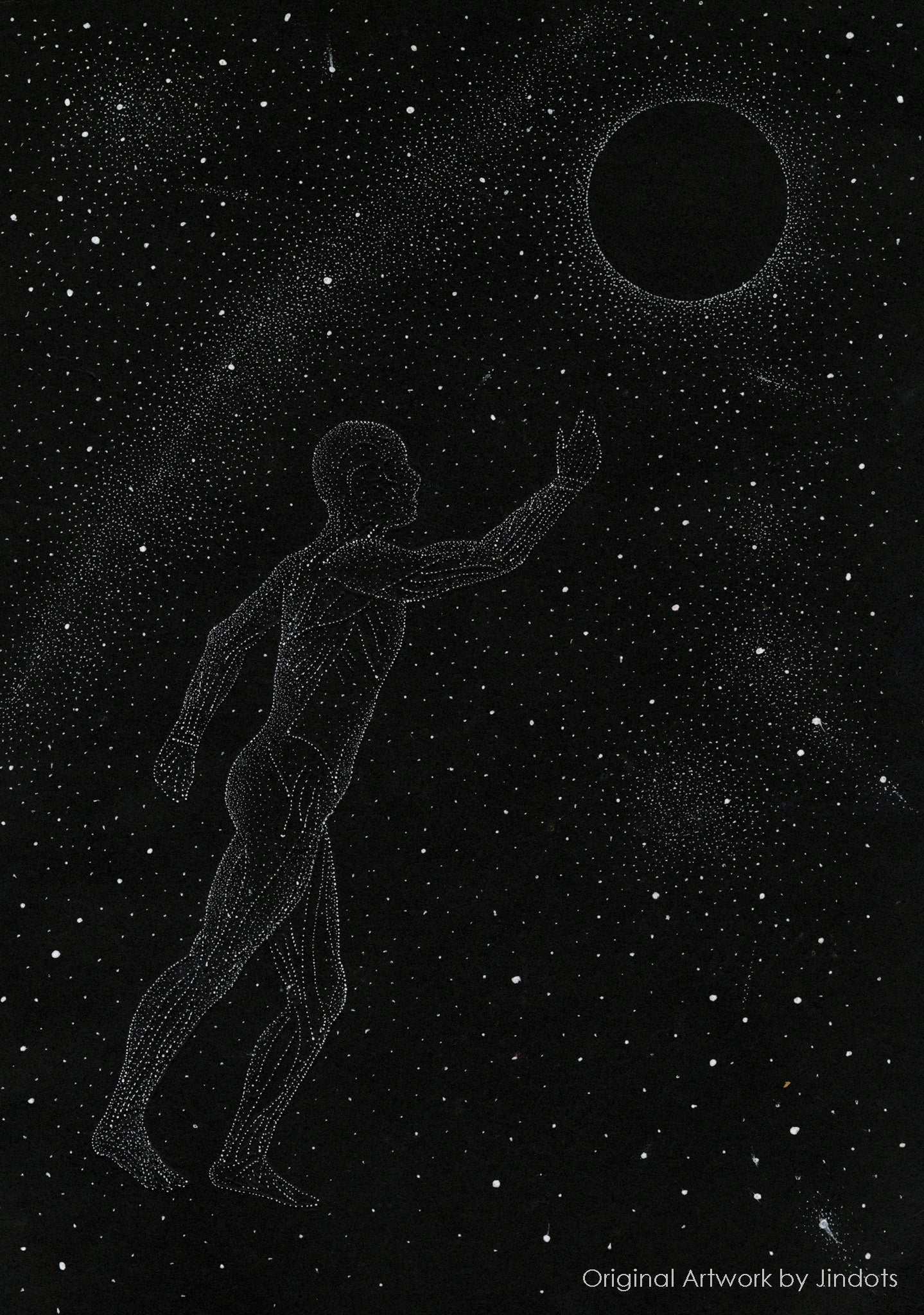 Rise, Jindots, pens on paper, 2022