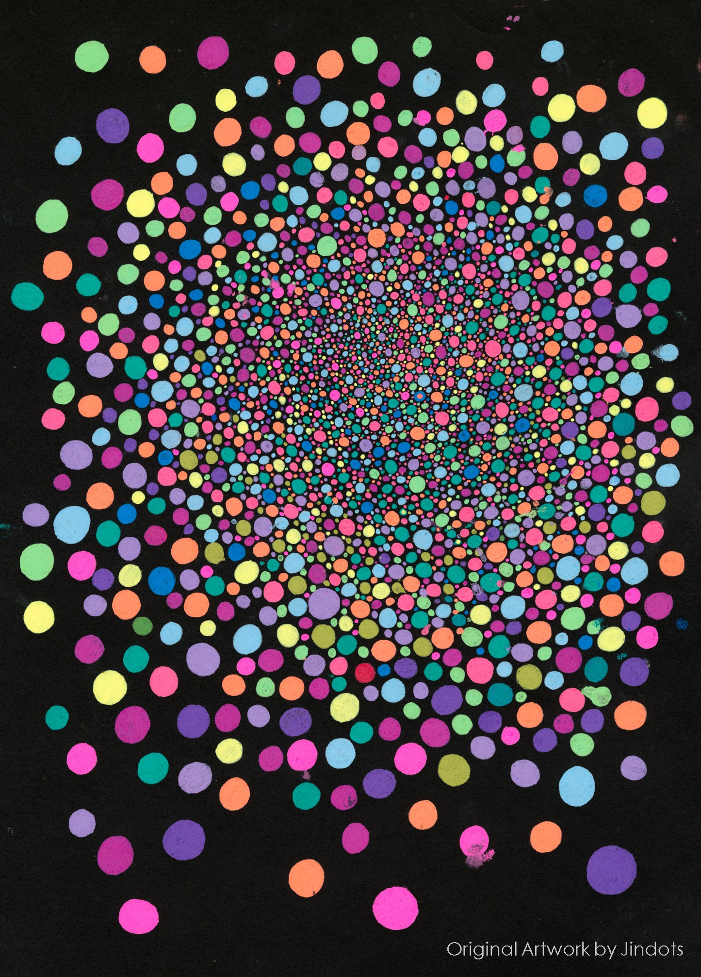 Tripping Balls, Jindots, pens on paper, 2022