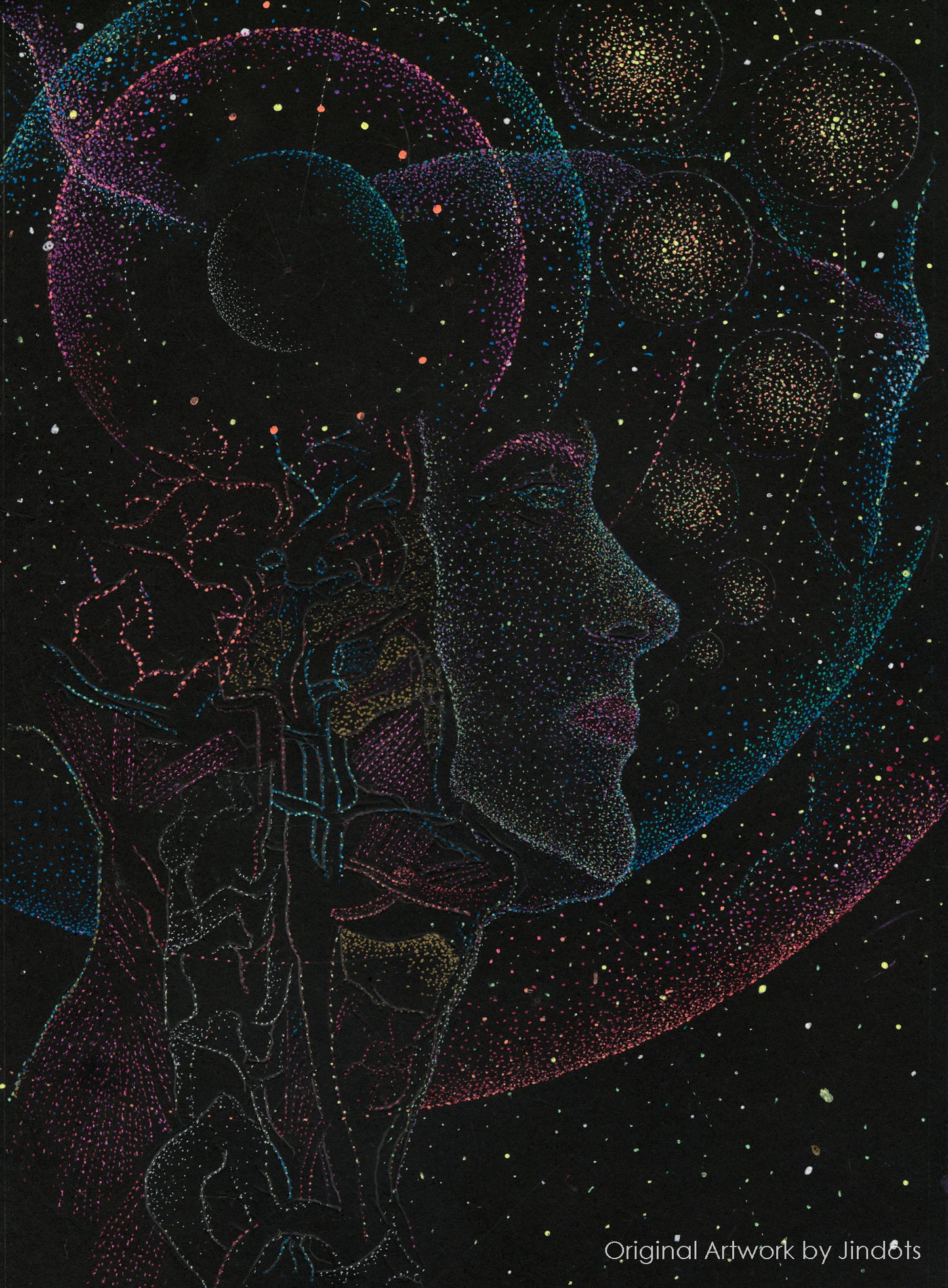 Replaced Interactions Jindots, pens on paper, 2023