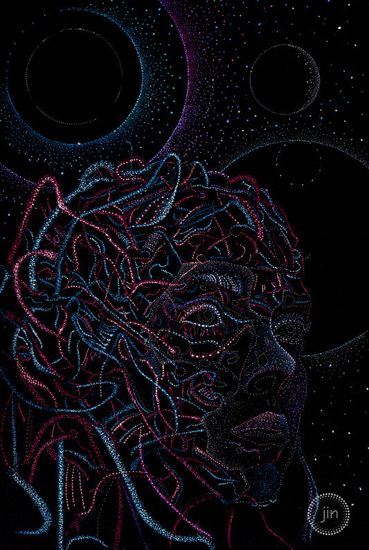 Artificial Intelligence and Human Creativity: Psychedelic Visionary Art: Gallery-wrapped ready to hang canvas print