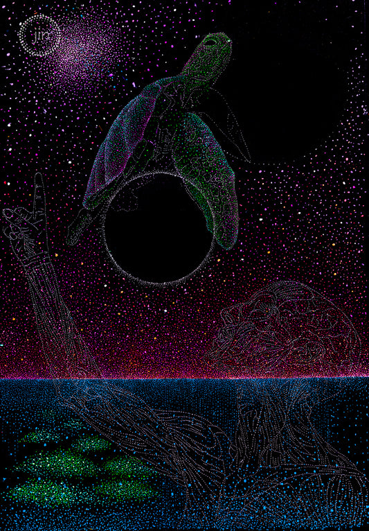 The soul no longer wears a body: Psychedelic Visionary Art: Gallery-wrapped ready to hang canvas print