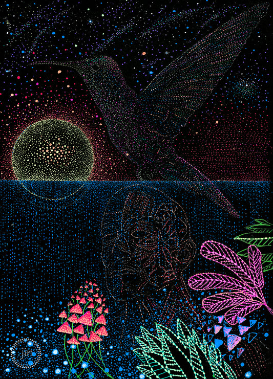 Premonition: Psychedelic Visionary Art: Gallery-wrapped ready to hang canvas print