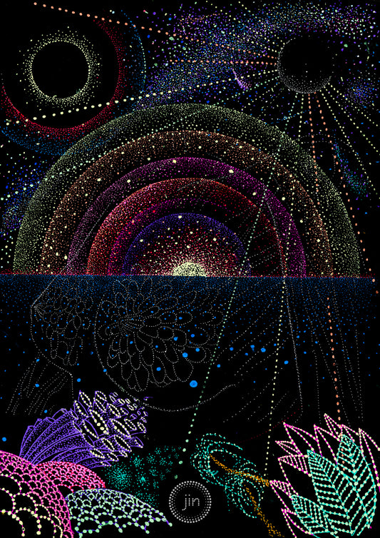 Aya Calling: Psychedelic Visionary Art: Gallery-wrapped ready to hang canvas print