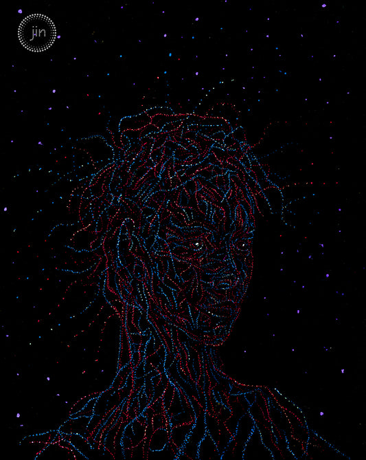 We are wired: Psychedelic Visionary Art: Gallery-wrapped ready to hang canvas print