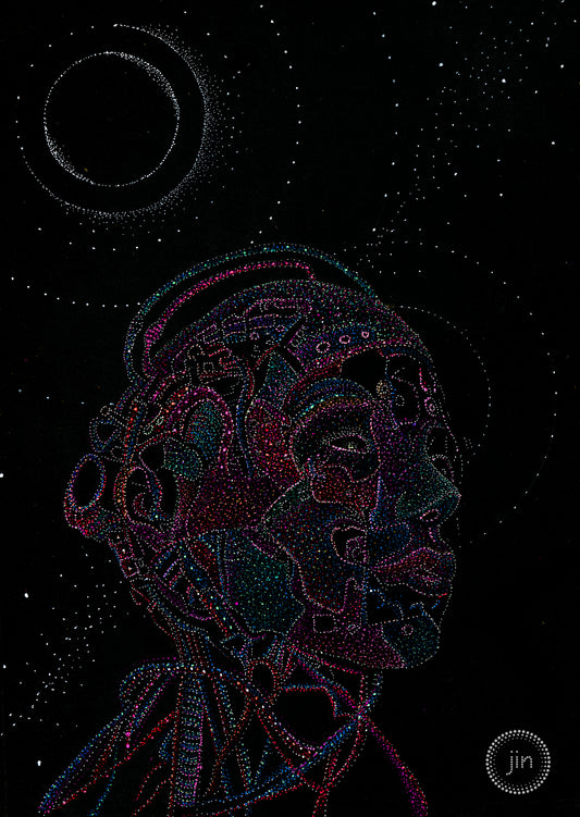 AI Girlfriend: Psychedelic Visionary Art: Gallery-wrapped ready to hang canvas print