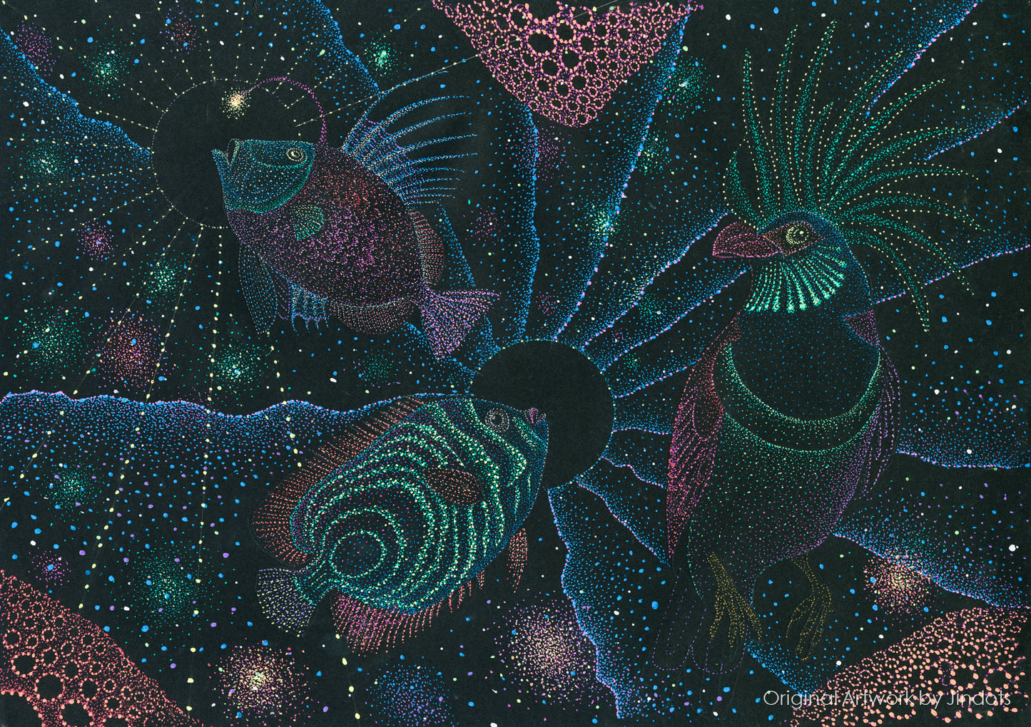 Aditi, Jindots, pens on paper, 2025