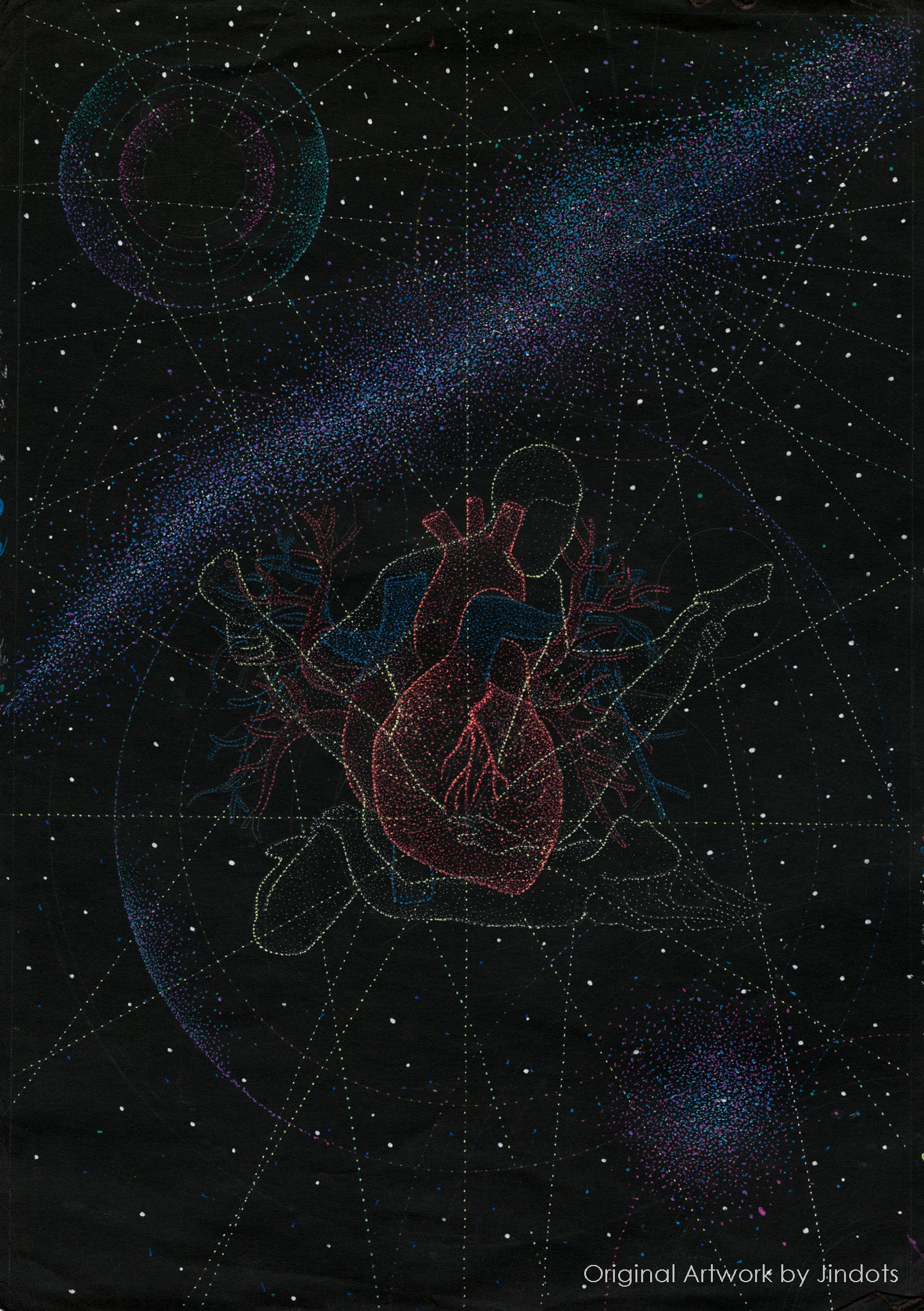 Love on Molly, Jindots, pens on paper, 2022