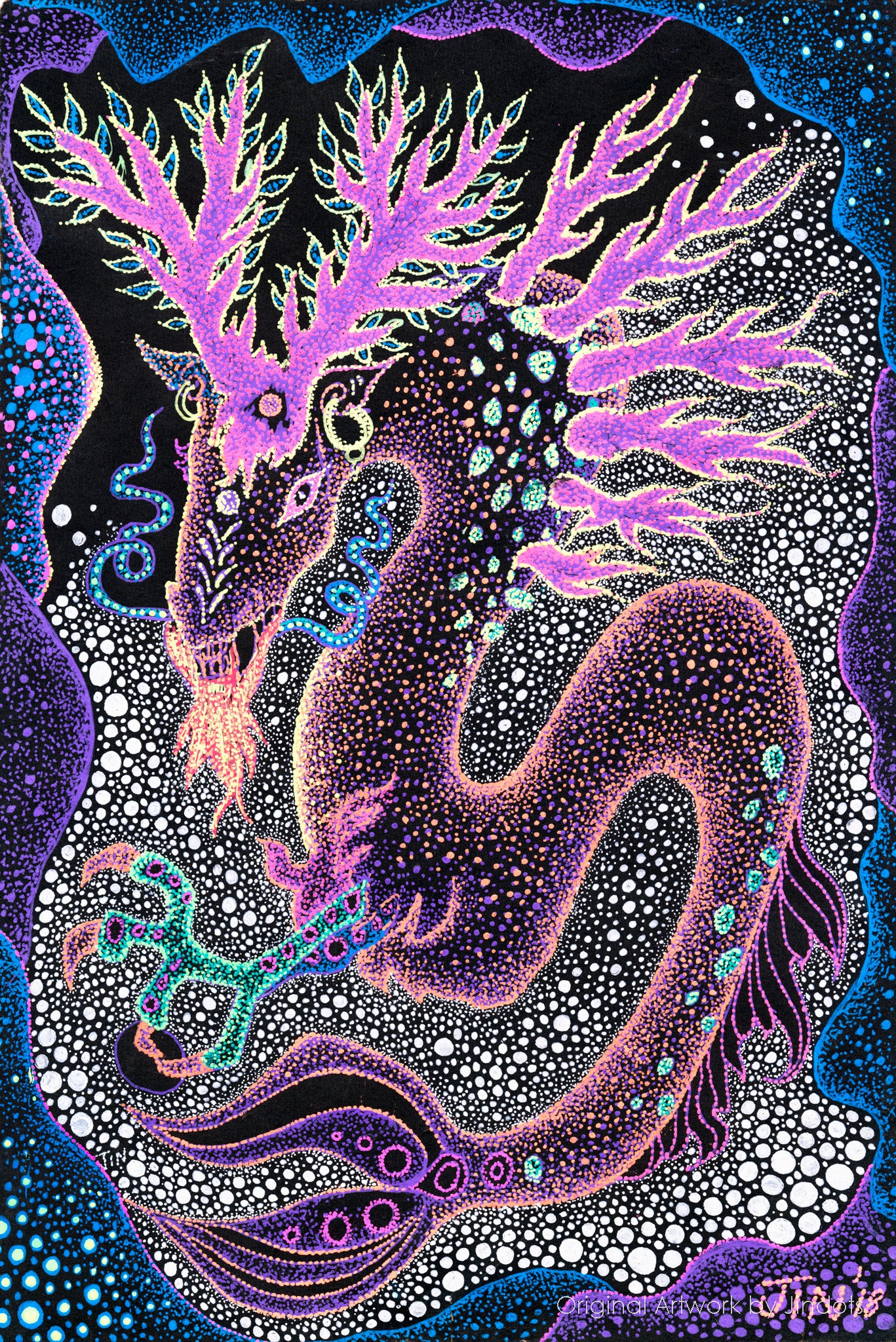 Mithya, Jindots, pens on paper, 2018