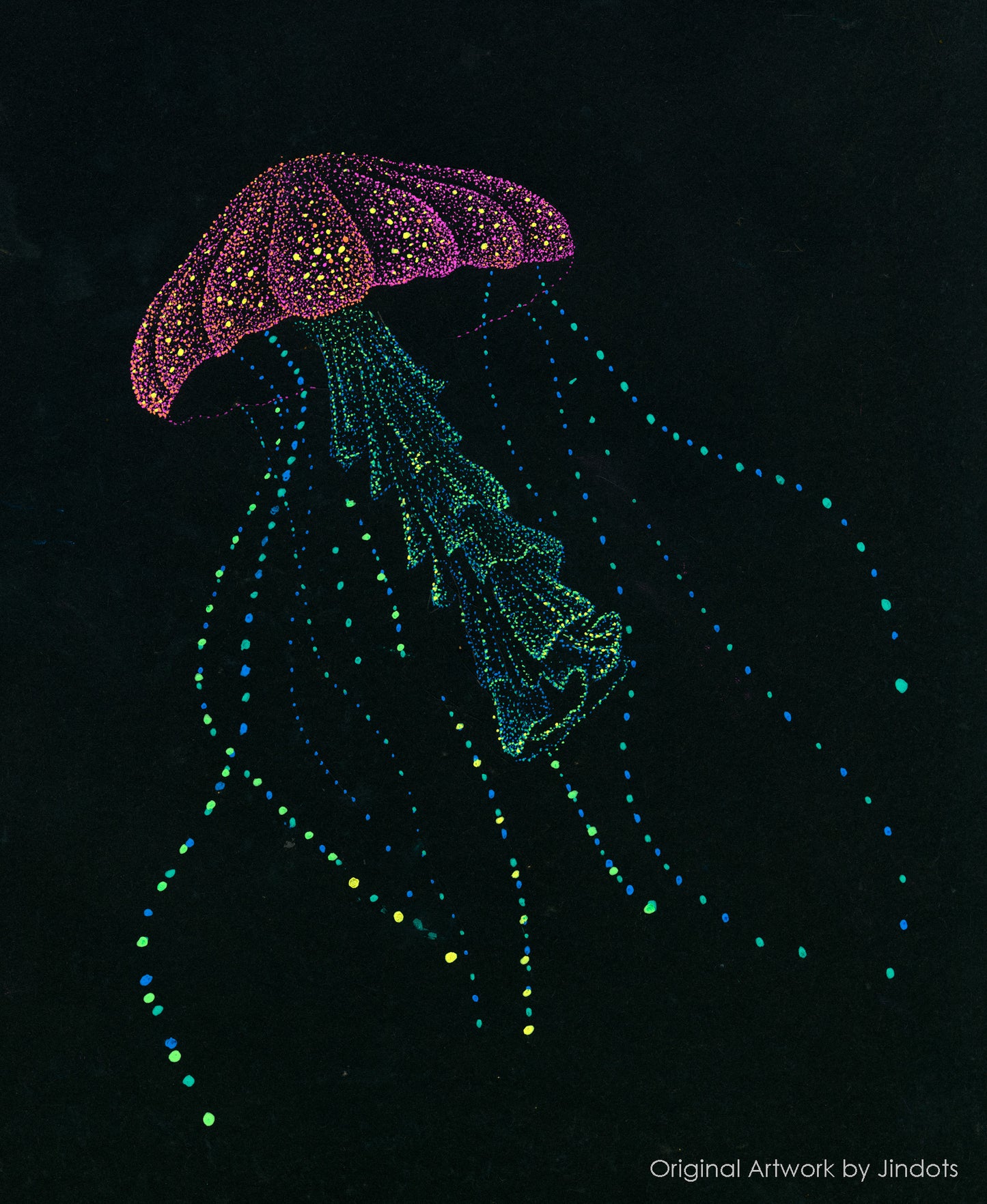 Najine, Jindots, pens on paper, 2025