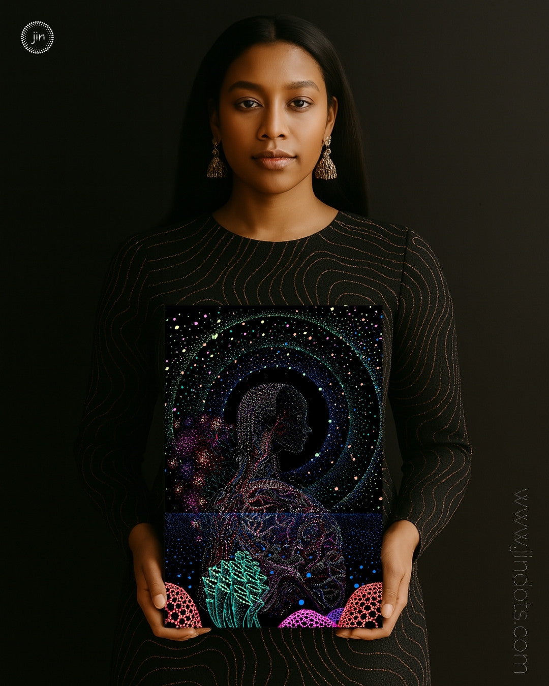 Psychedelic Mermaid - Original Artwork by Jindots