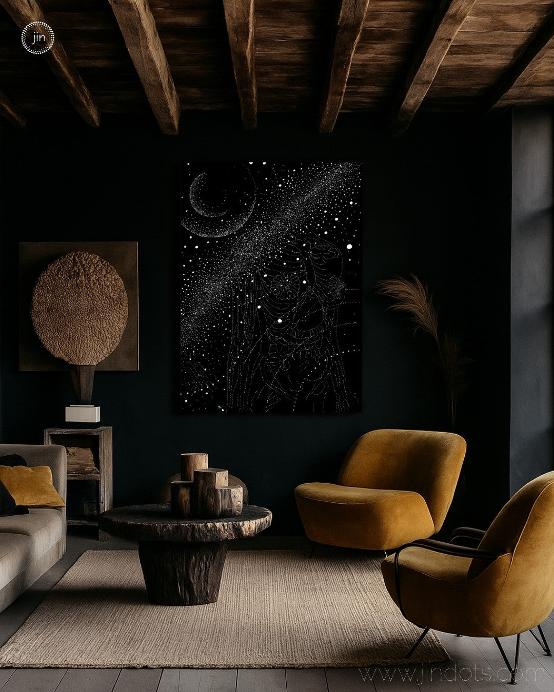 She is Cosmic - Original Artwork by Jindots