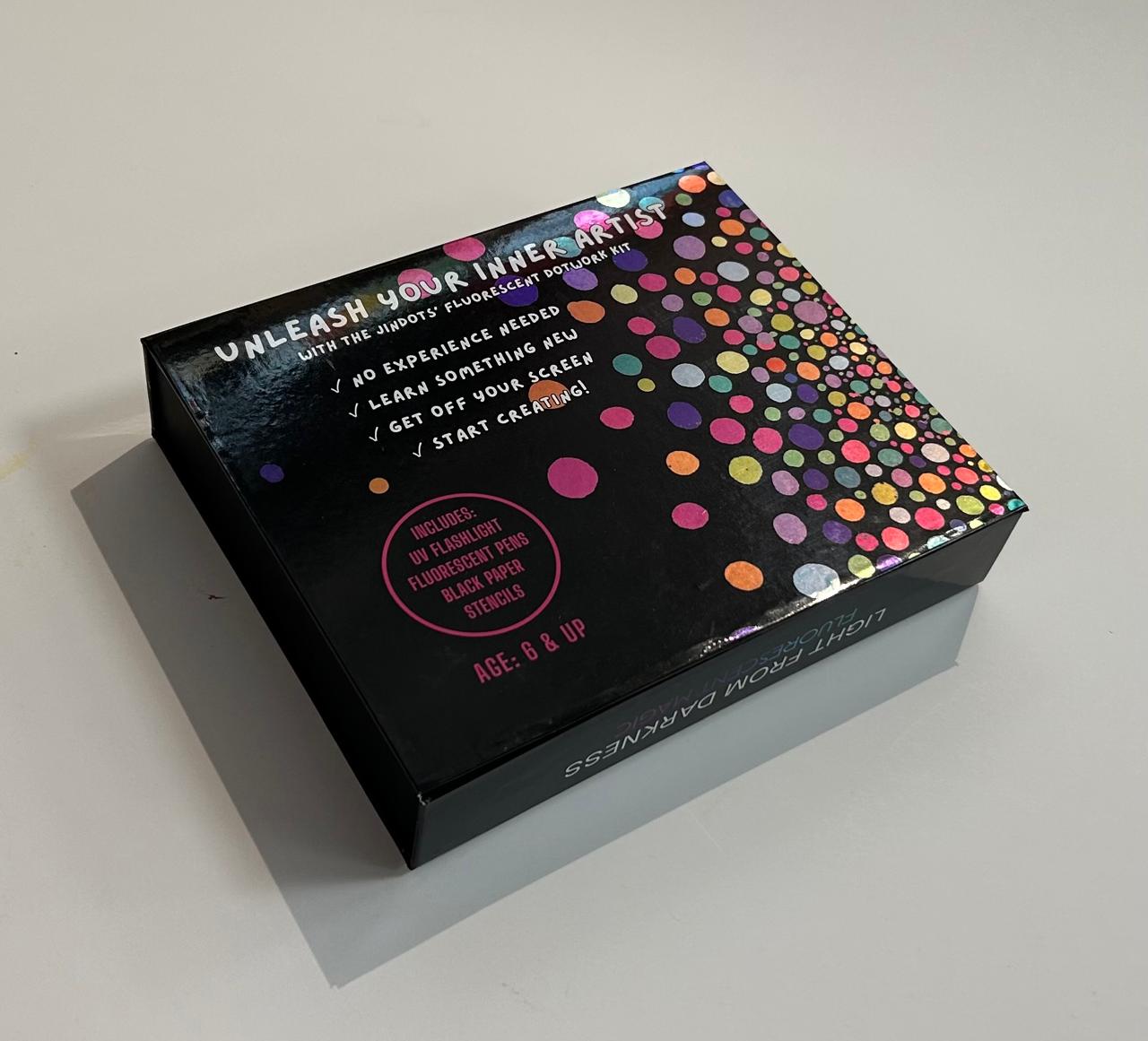 Just start drawing: Fluorescent Dot Art Kit
