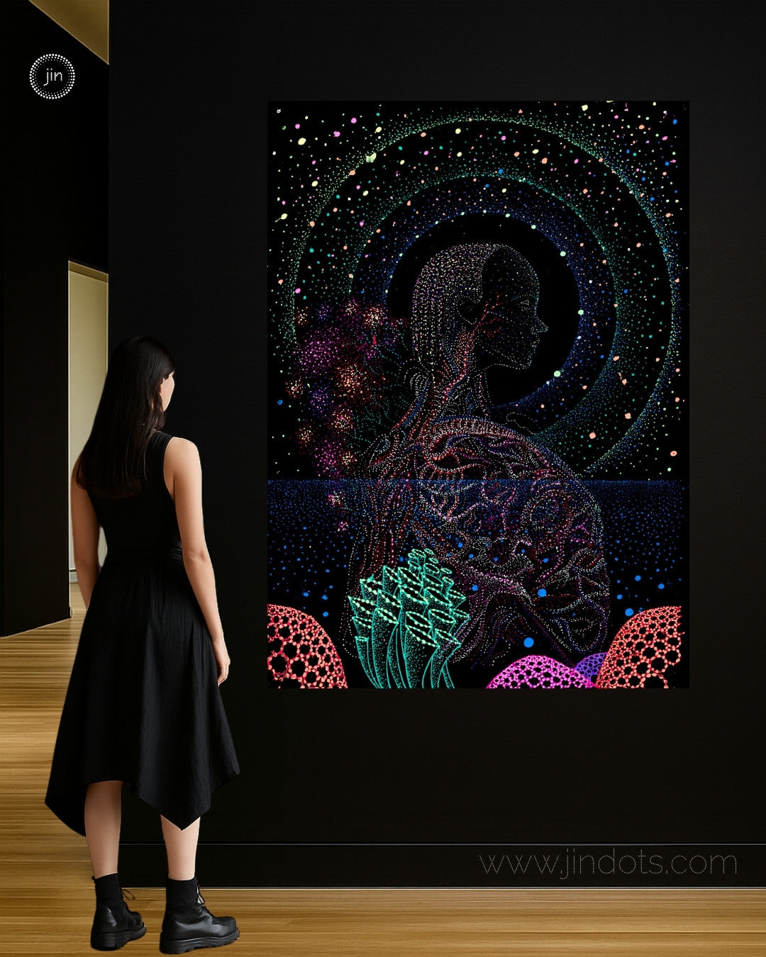 Psychedelic Mermaid - Original Artwork by Jindots