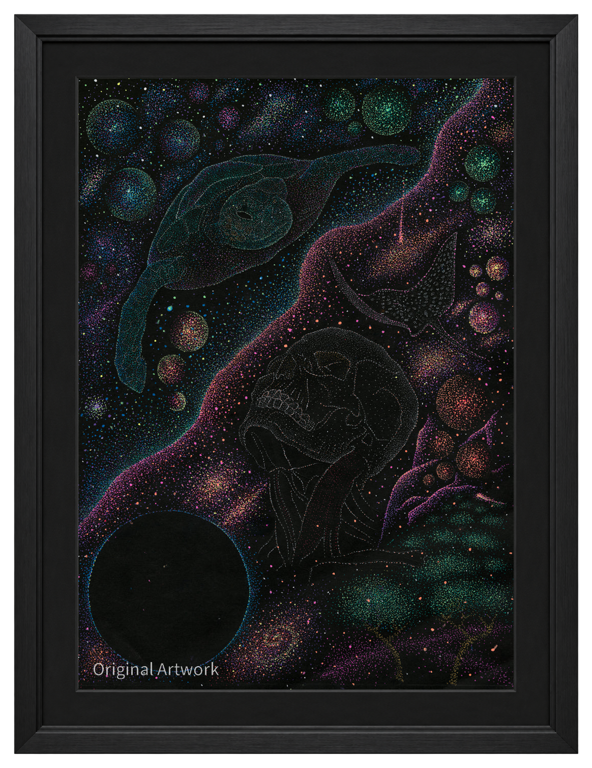 2023: Renew by Jinesh Parekh, featuring Soul versus Ego? in a matte-black frame with black matting.