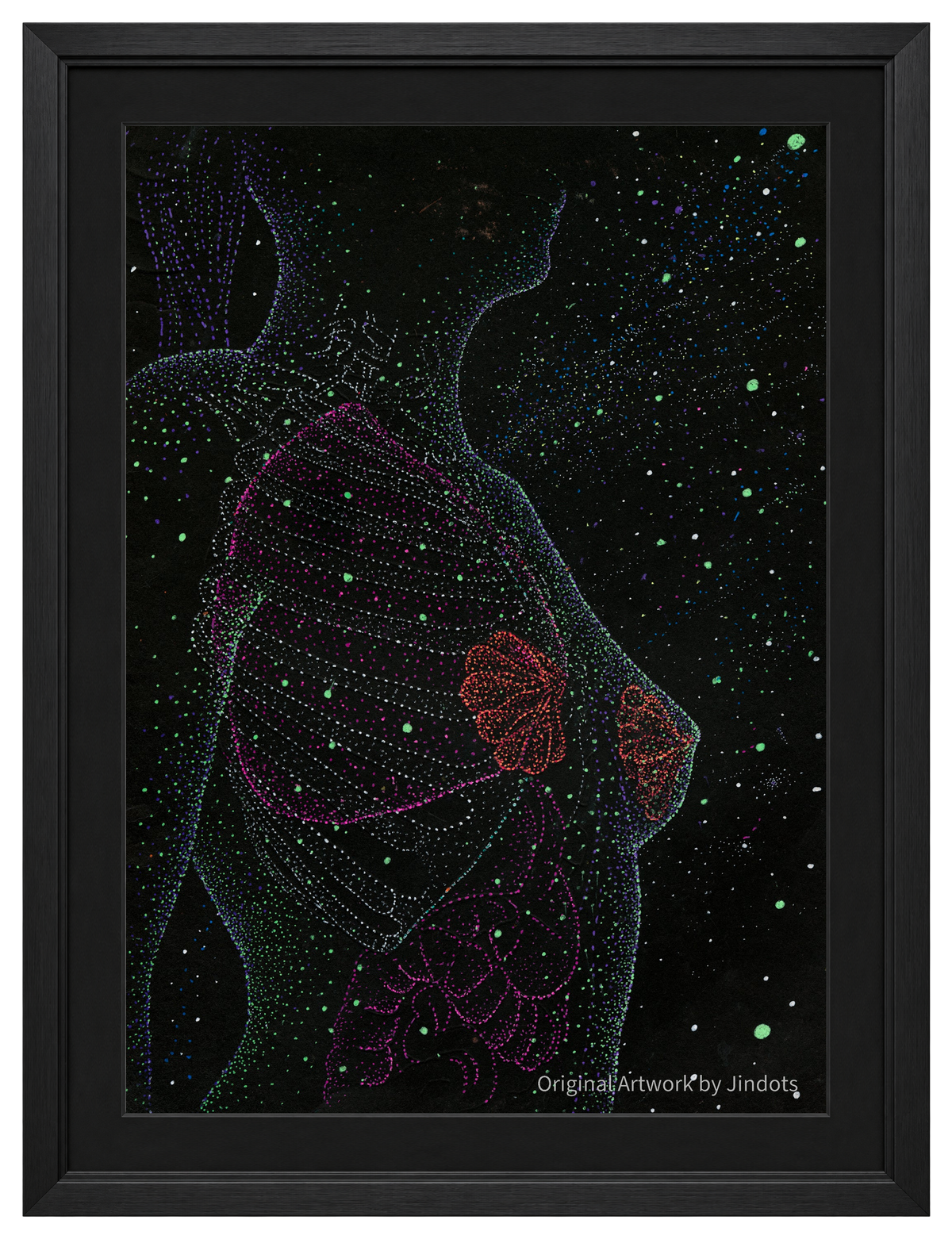 2024: Transformation by Jinesh Parekh, featuring Breathe the Stars in a matte-black frame with black matting.