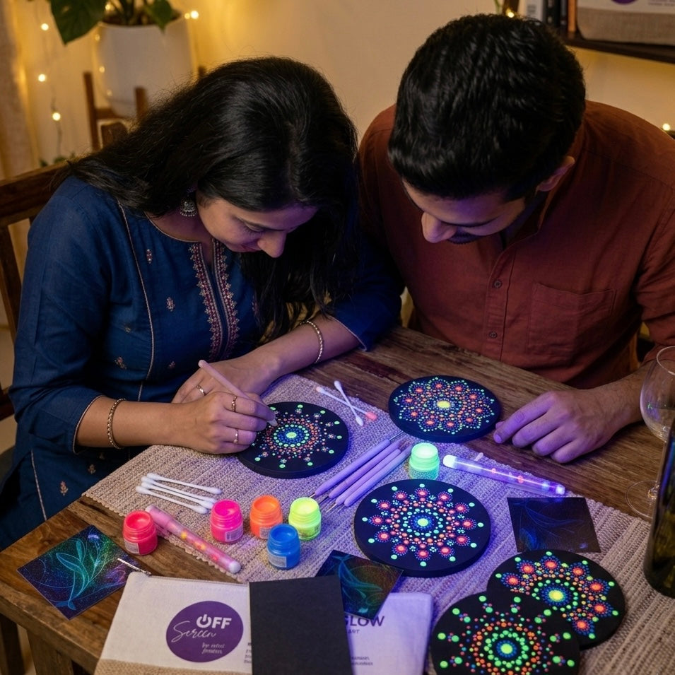 Mandala Glow: A Screen-Free Creative Date & Shared Art Experience