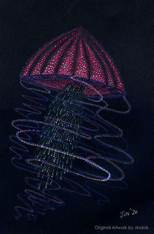 Pink Jelly, Jindots, pens on paper, 2020