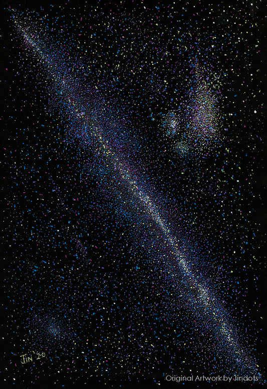 Space is Dots II, Jindots, pens on paper, 2020