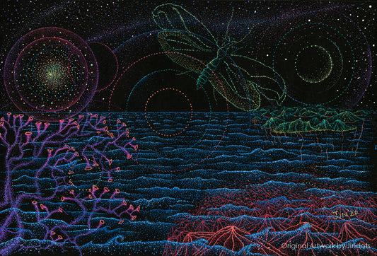 Paradise is Within, Jindots, pens on paper, 2020