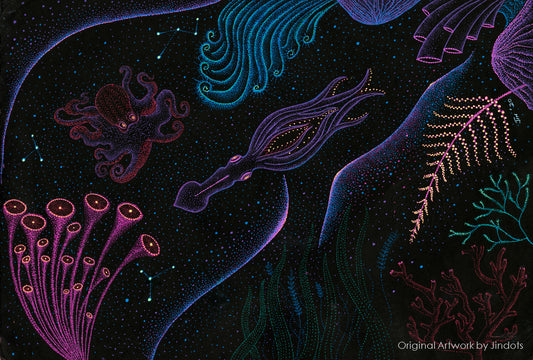 Squibussy, Jindots, pens on paper, 2020