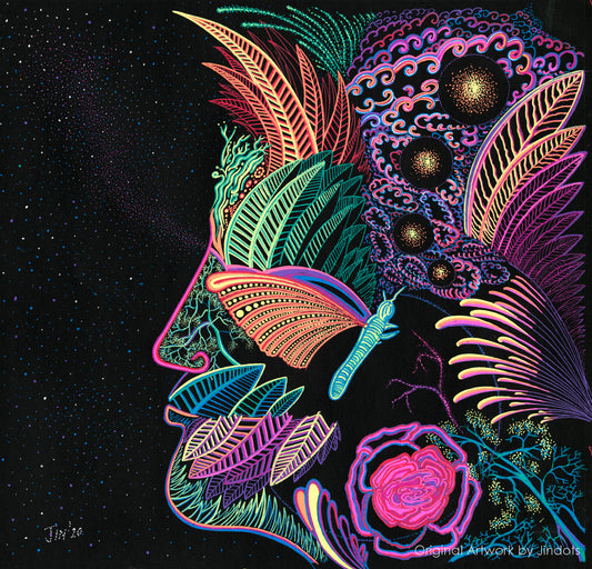 Forest Wisdom, Jindots, pens on paper, 2020