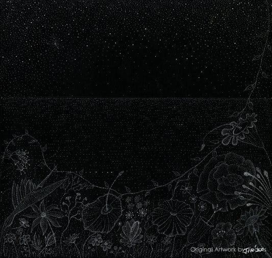 No Moon Magic, Jindots, pens on paper, 2020