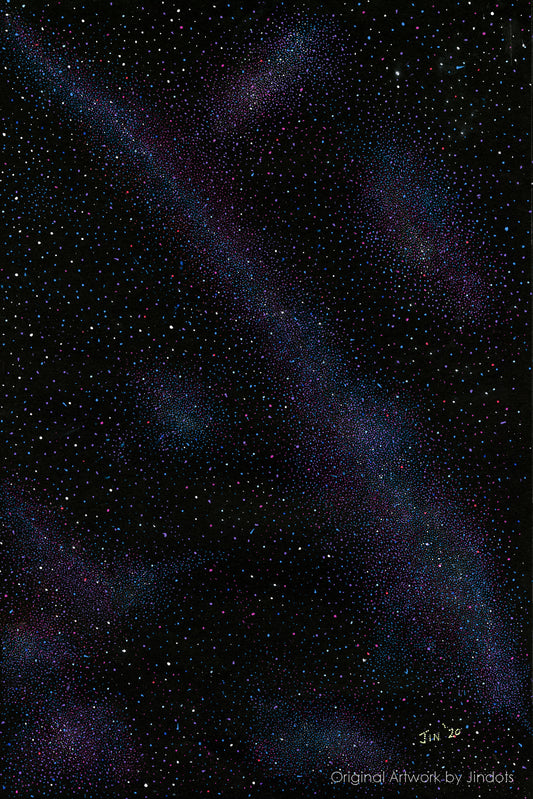 Space is Dots I, Jindots, pens on paper, 2020