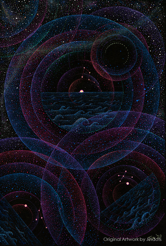 Alien Sunsets, Jindots, pens on paper, 2020