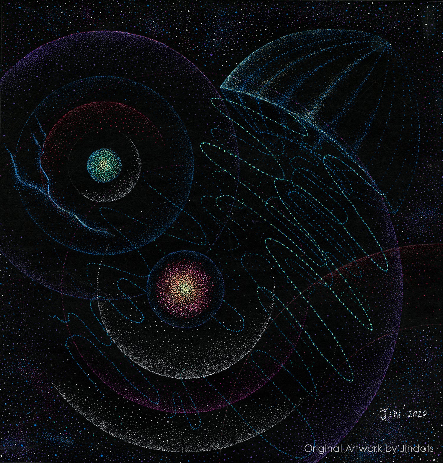 Simply Flow, Jindots, pens on paper, 2020
