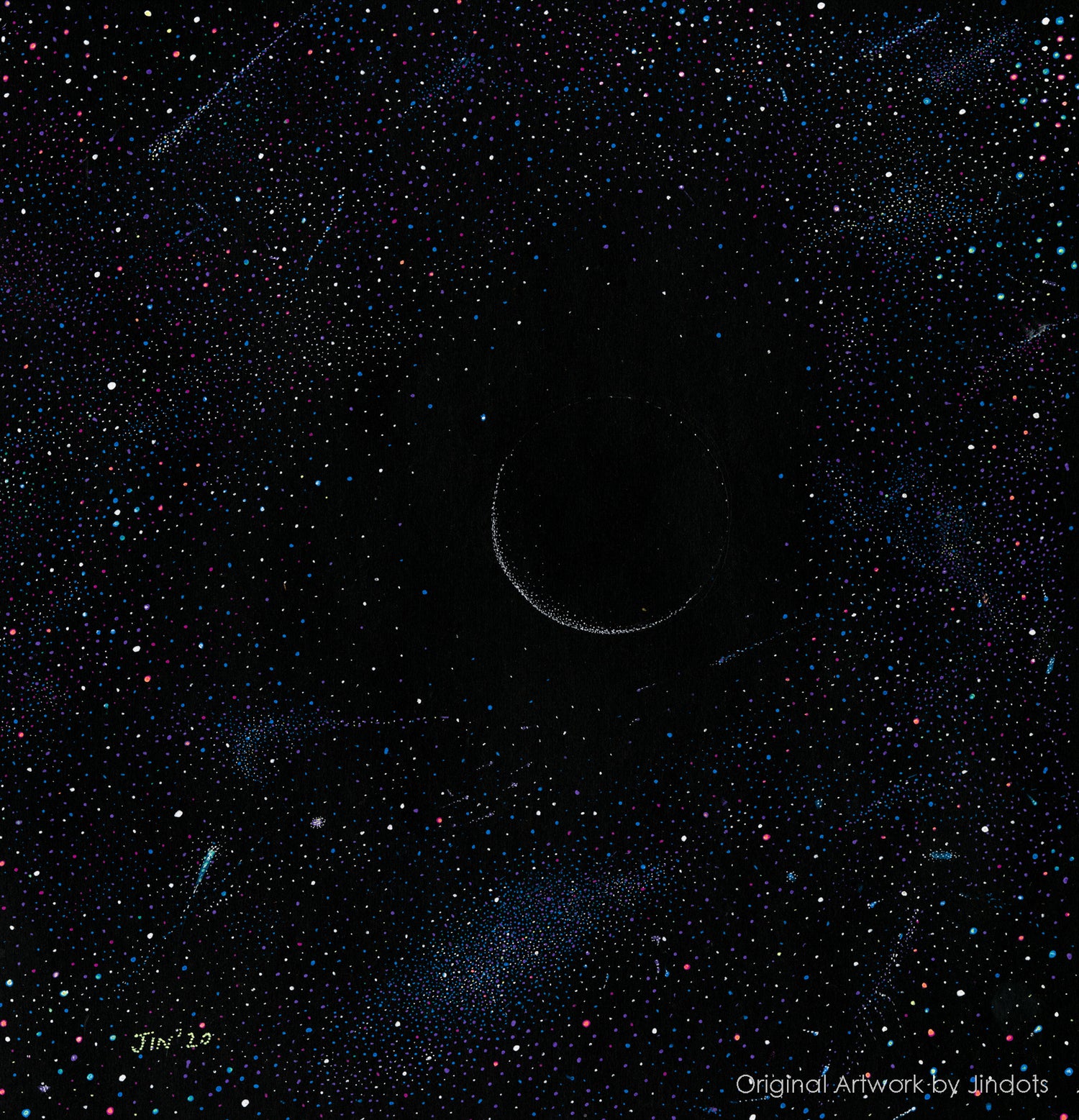 Koh Phagnan without Full Moon, Jindots, pens noon paper, 2020