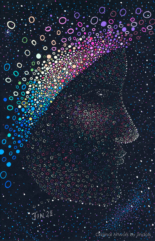 Meditate, Jindots, pens on paper, 2021