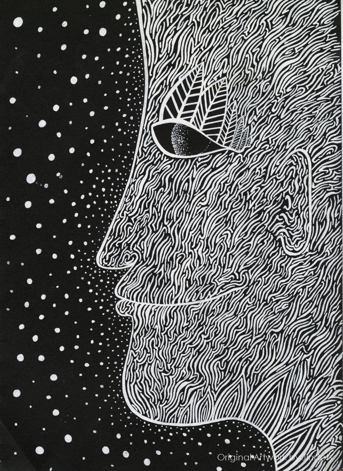Groot Tribute, Jindots, pens on paper, 2022