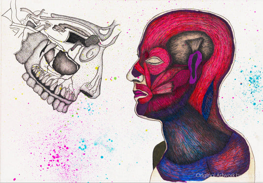 Bowing down to Netter, Jindots, pens on paper, 2023