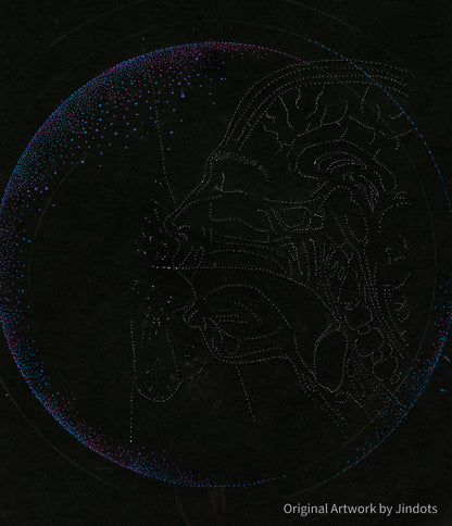 Sacred Breath, Jindots, pens on paper, 2024