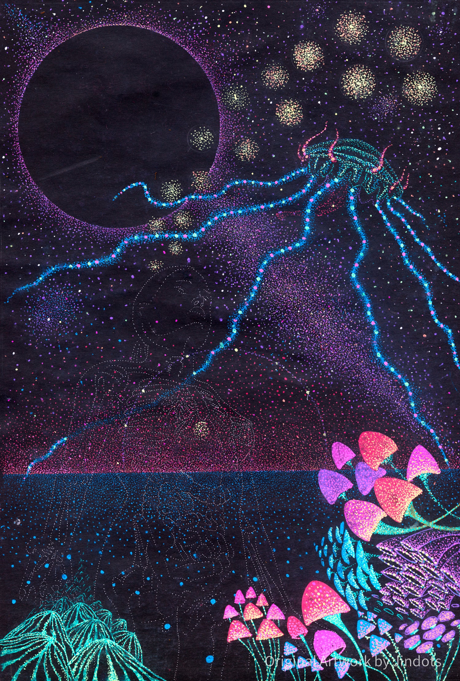 Mycelium Mamma - Original Artwork by Jindots