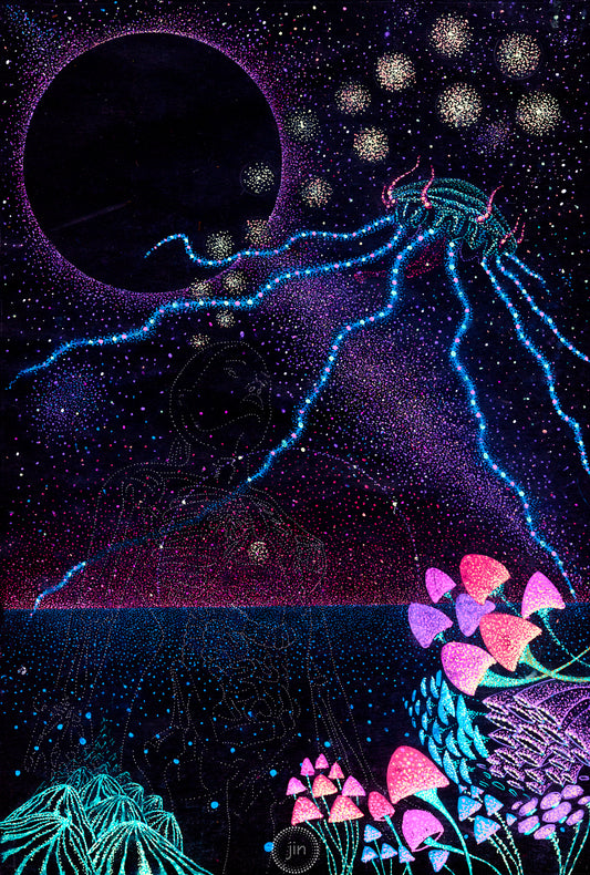Mycelium Mamma - Original Artwork by Jindots