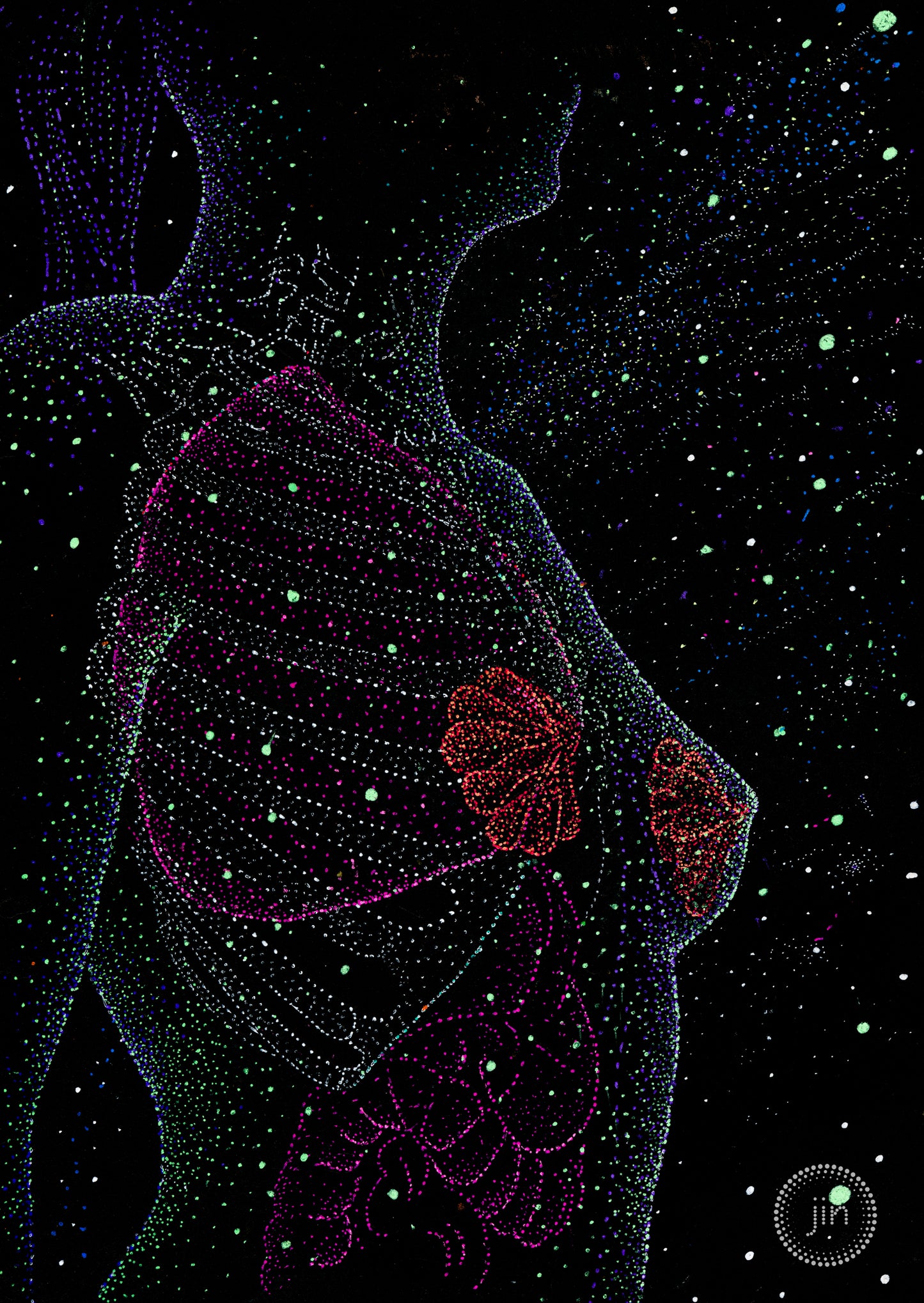 Breathe the Stars - Original Artwork by Jindots