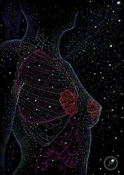 Breathe the Stars - Original Artwork by Jindots
