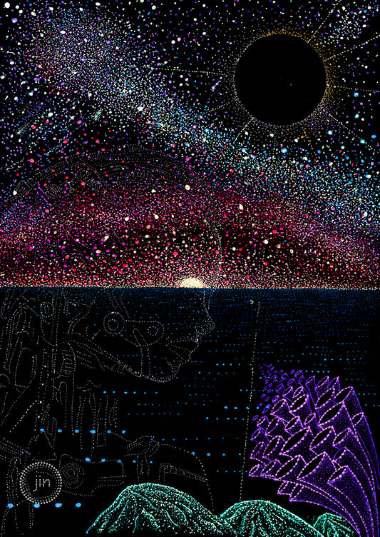 Eyes of Fire - Original Artwork by Jindots