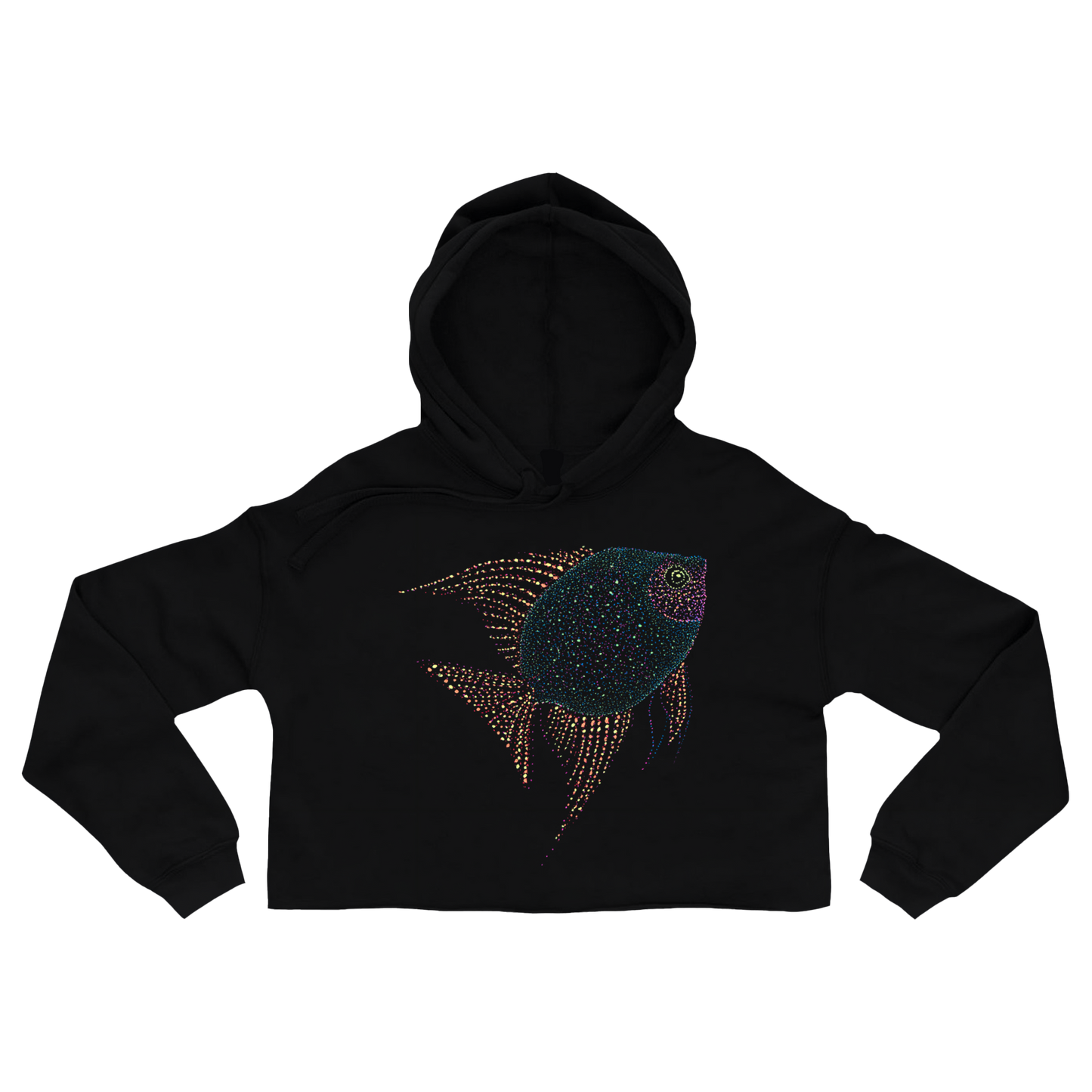 black-cropped-hoodie-for-women-wildlife-nature-wonder-fish