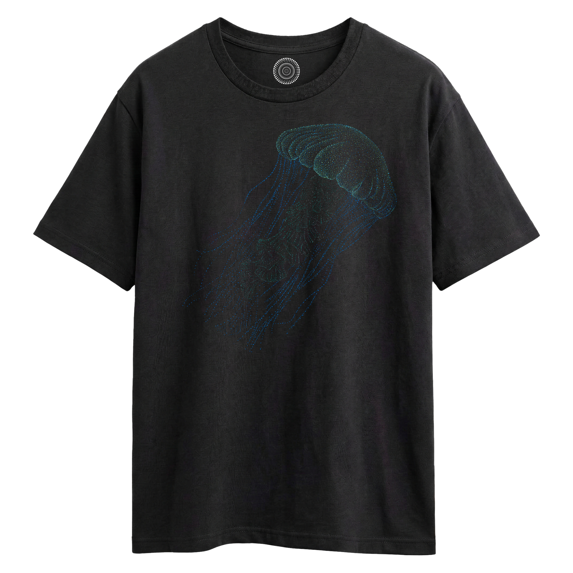 trekking-hiking-gym-shorts-for-men-Wildlife-nature-design-cotton-black-alishas-jellyfish